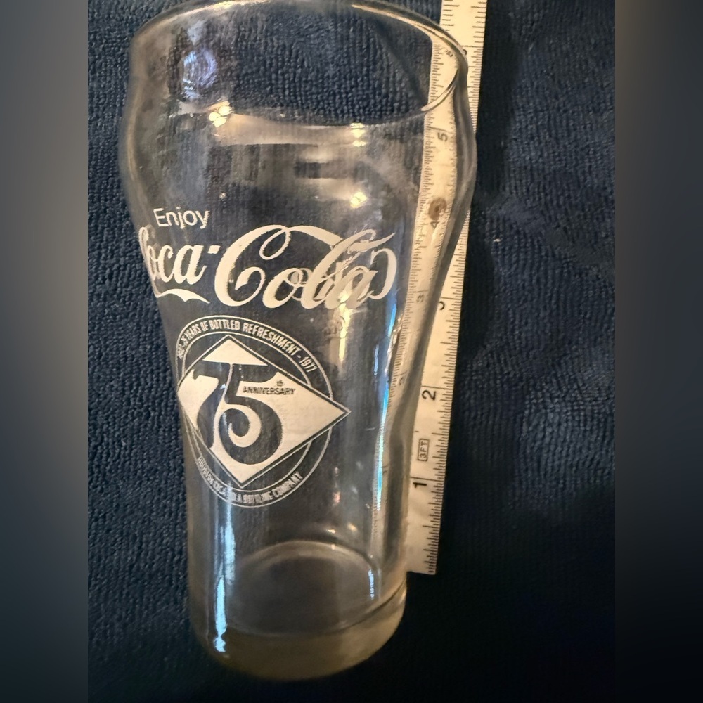 COCA-COLA 75TH ANNIVERSARY SET OF FOUR GLASSES - VINTAGE